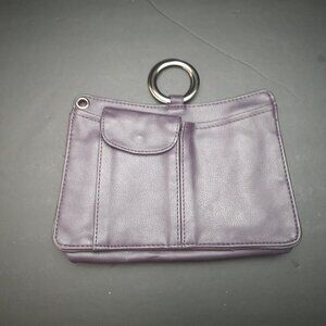 Pouchee Burgundy Faux Leather Handbag Organizer w/ Metal Rings